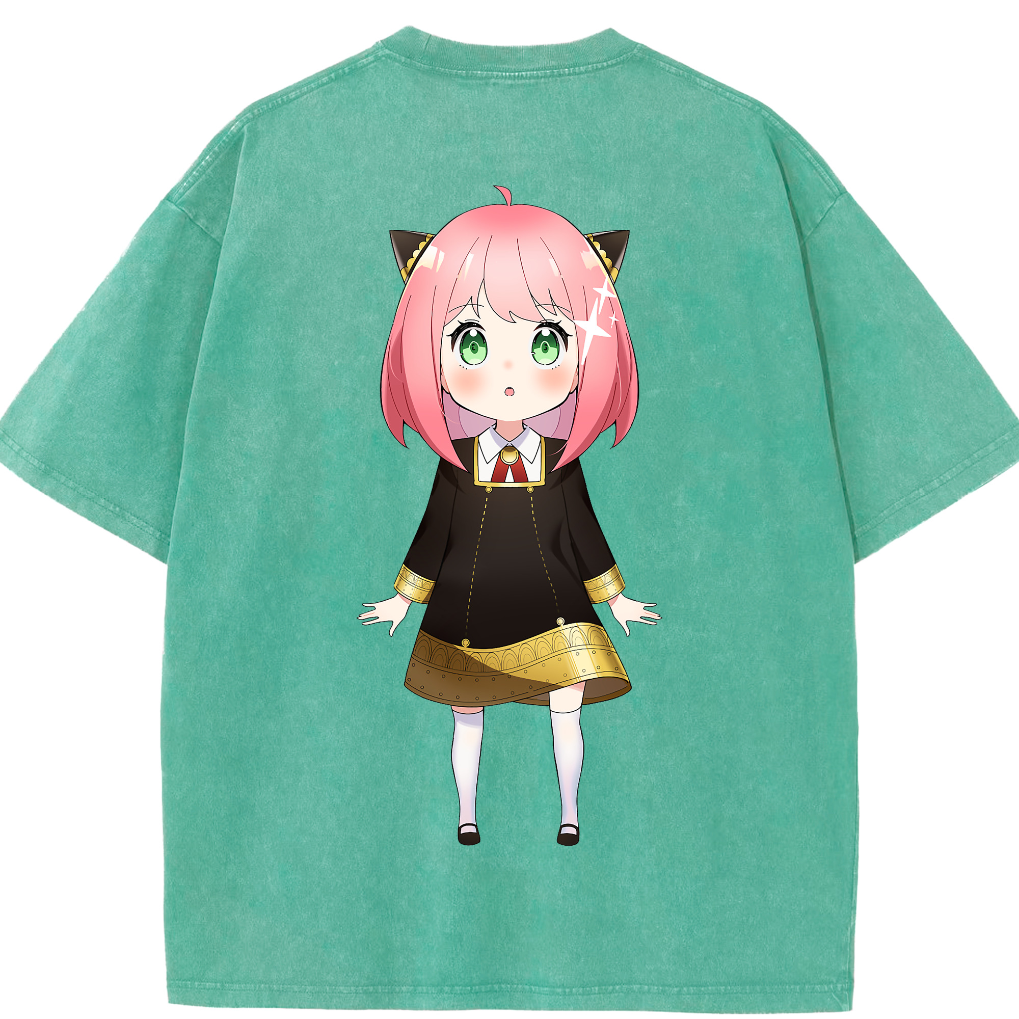 （画像用） SPY×FAMILY间谍家家酒 綿100% ヴィンテージ風 半袖Tシャツ（背面プリント）